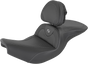 SADDLEMEN Heated Roadsofa* Seat - Carbon Fiber - Includes Backrest - Black - Indian I14-07-185BRHCT - Team Dream Rides