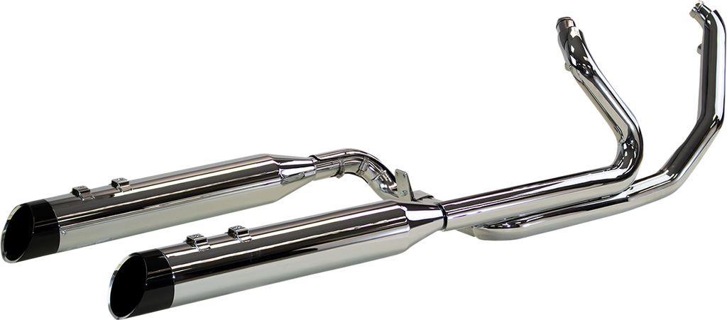 Khrome Werks 200435 2-Into-2 Two-Step Crossover Header System for Harley FL - Chrome Finish