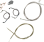 LA CHOPPERS Handlebar Cable/Brake Line Kit - Mini Ape Hanger Handlebars - Stainless Steel LA-8051KT-08 - Team Dream Rides
