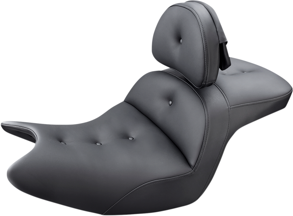 SADDLEMEN Seat - Roadsofa* - With Backrest - Pillow Top - Black H18-07-181BR - Team Dream Rides