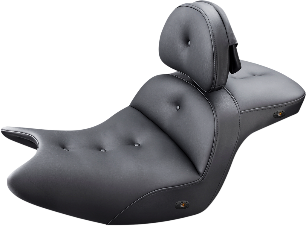 SADDLEMEN Seat - Roadsofa* - With Backrest - Pillow Top - Black - Heated H18-07-181BRHCT - Team Dream Rides