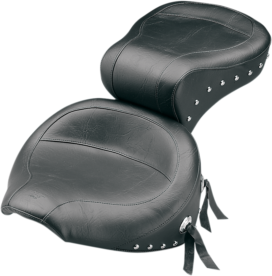 MUSTANG Wide Studded Touring Seat - Softail '84-'99 75503 - Team Dream Rides