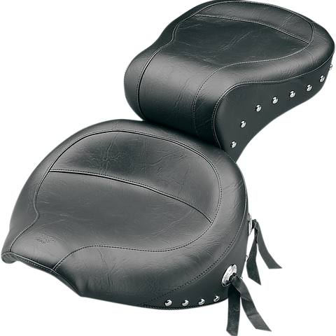 MUSTANG Wide Studded Touring Seat - Softail '84-'99 75503 - Team Dream Rides
