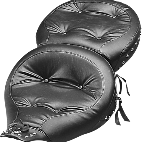 MUSTANG Wide Studded Touring Seat - FLT '91-'96 75555 - Team Dream Rides