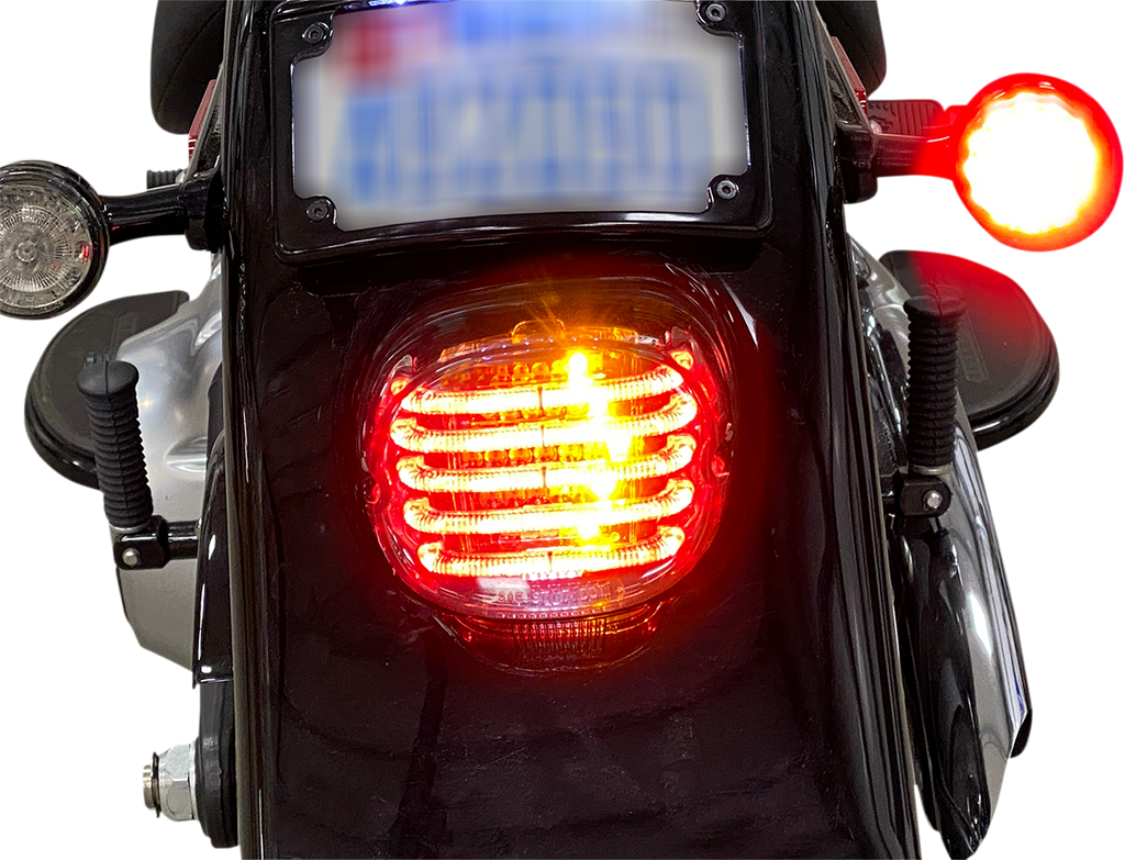 CUSTOM DYNAMICS PB-TL-INT-NW-S Taillight and Turn Signal Assembly with Smoke Lens for Harley-Davidson Low Rider Models