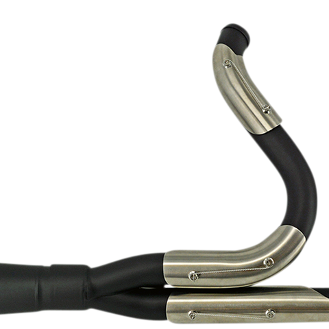TRASK Assault 2:1 Exhaust System for Harley-Davidson Softail '07-'17 – Black and Stainless Steel TM-5060BK