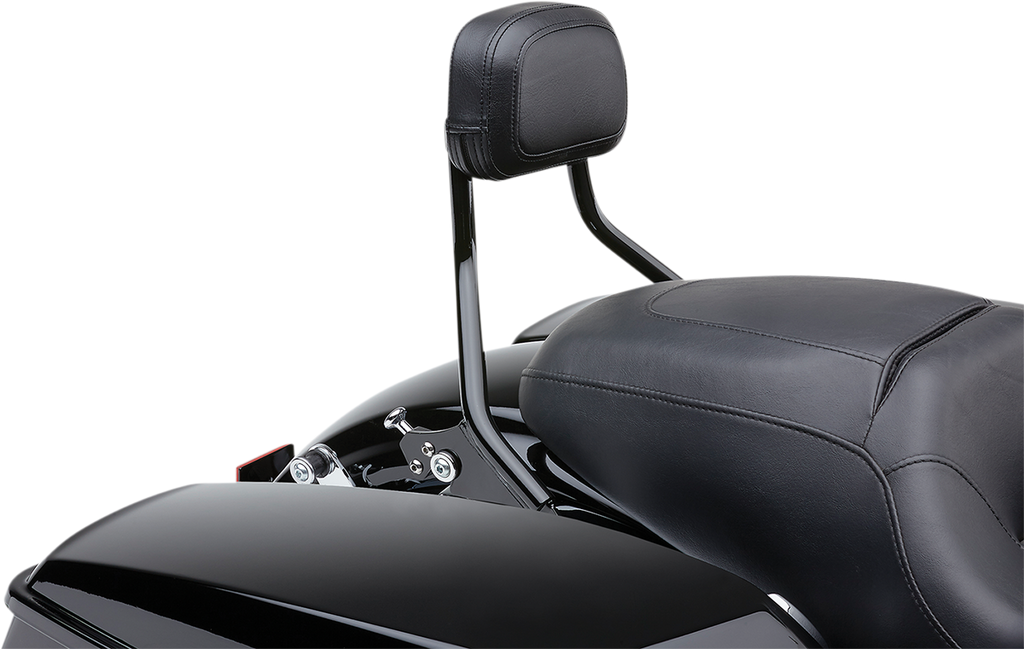 COBRA Detachable Backrest - Black - Short - FLH/FLT 602-2212B - Team Dream Rides