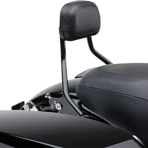 COBRA Detachable Backrest - Black - Short - FLH/FLT 602-2212B - Team Dream Rides