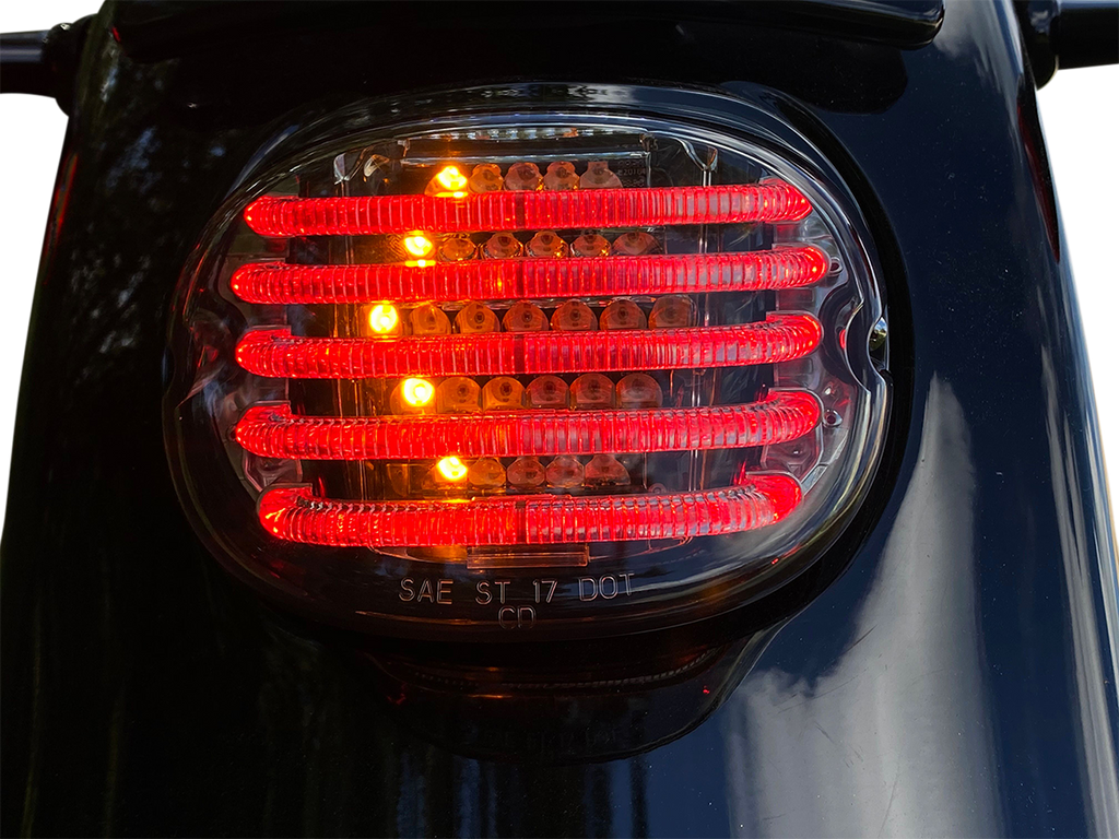 CUSTOM DYNAMICS PB-TL-INT-TW-S Taillight and Turn Signal Assembly with Smoke Lens for Harley-Davidson Low Rider Models