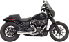 Bassani Xhaust 1S73 2:1 Short Exhaust for Harley-Davidson Softail - Chrome Finish