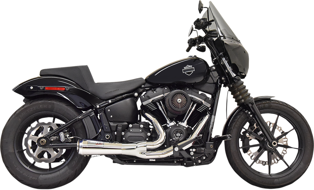 Bassani Xhaust 1S73 2:1 Short Exhaust for Harley-Davidson Softail - Chrome Finish