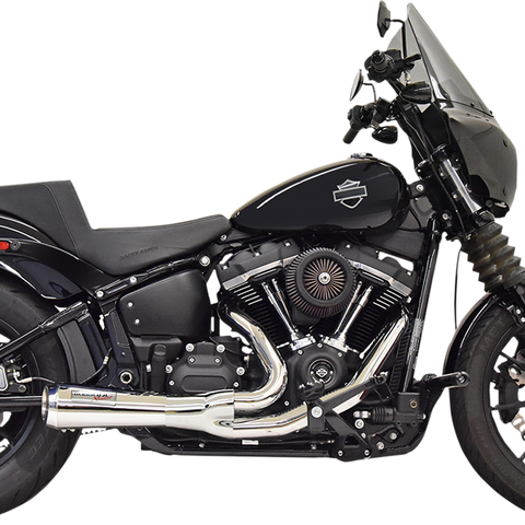 Bassani Xhaust 1S73 2:1 Short Exhaust for Harley-Davidson Softail - Chrome Finish