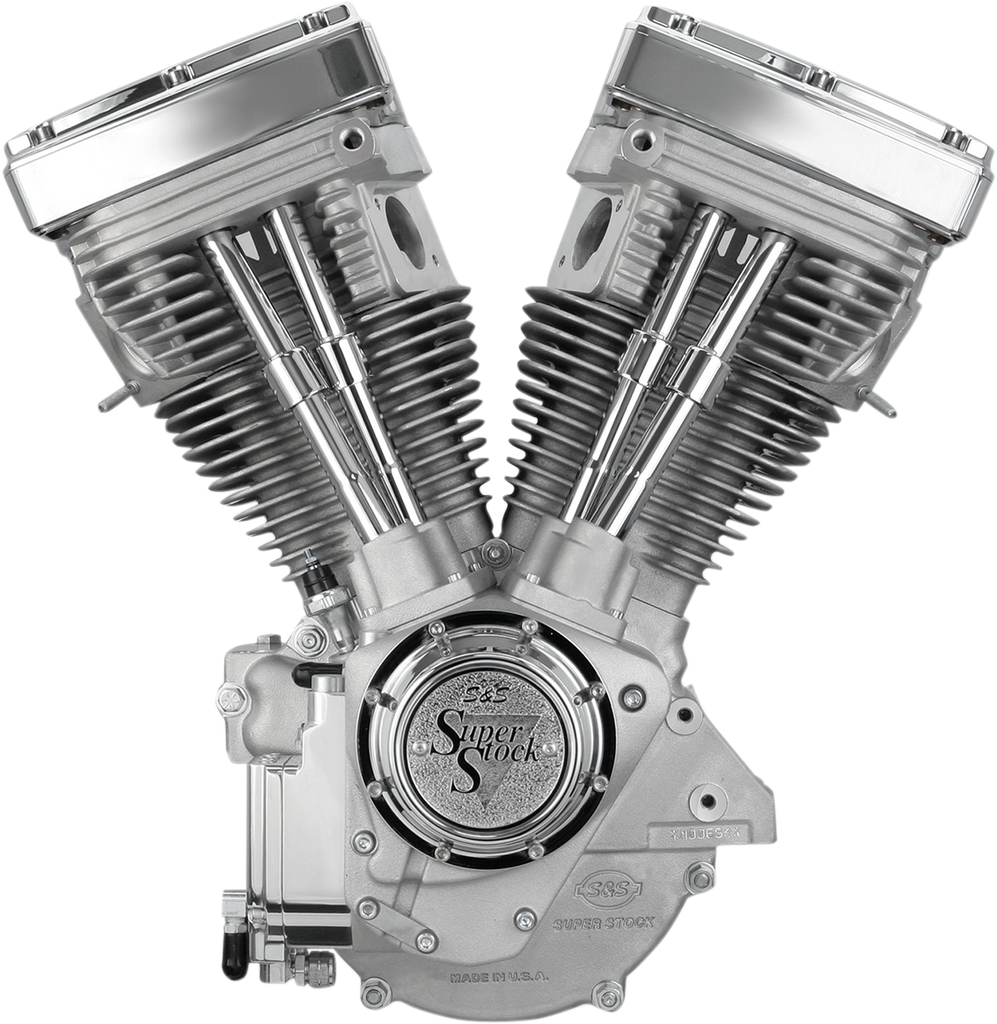 S&S CYCLE V80 Long-Block Engine for Evolution Big Twin – Custom Chassis, Natural Finish (Part #310-0232)