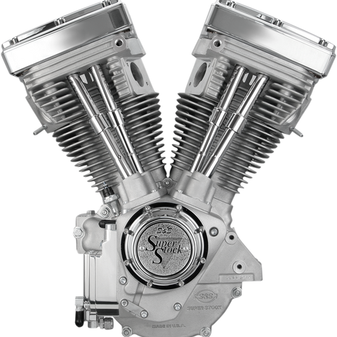 S&S CYCLE V80 Long-Block Engine for Evolution Big Twin – Custom Chassis, Natural Finish (Part #310-0232)