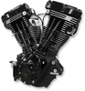 S&S CYCLE V111 Long-Block Engine - Black Edition - '84-'99 Custom Chasis w/Alternator Style Primary 310-0829