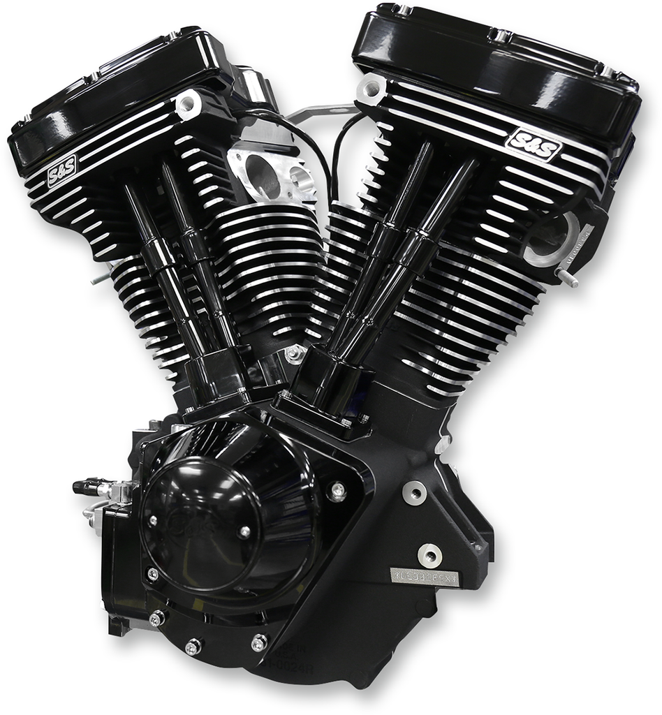 S&S CYCLE V111 Long-Block Engine - Black Edition - '84-'99 Custom Chasis w/Alternator Style Primary 310-0829