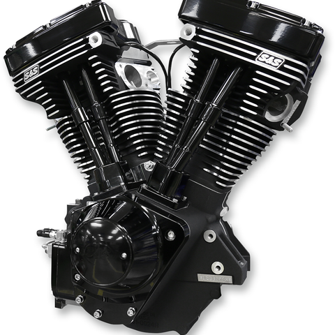 S&S CYCLE V111 Long-Block Engine - Black Edition - '84-'99 Custom Chasis w/Alternator Style Primary 310-0829