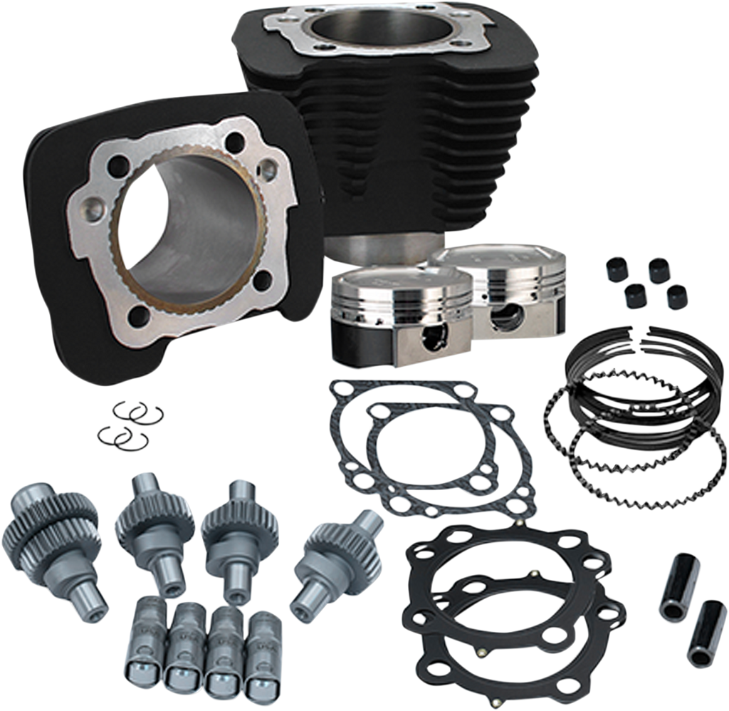 S&S CYCLE Hooligan Kit - 883cc to 1200cc - Wrinkle Black for Harley Sportster 910-0699