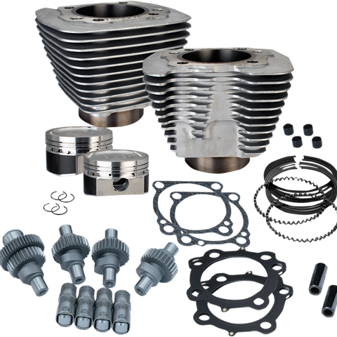 S&S Cycle Hooligan Kit 883cc to 1200cc for Harley Sportster - Silver Powdercoat, Part 910-0700