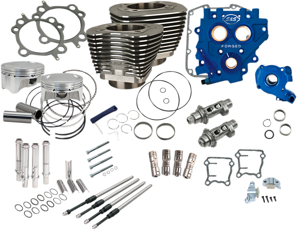 S&S Cycle 110-Inch Power Package Performance Kit, Chain Drive, Black - 330-0668
