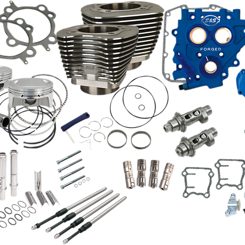 S&S Cycle 110-Inch Power Package Performance Kit, Chain Drive, Black - 330-0668