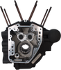 S&S Cycle Twin Cam Engine Cases with Stock Stud Pattern, Wrinkle Black – 310-0369