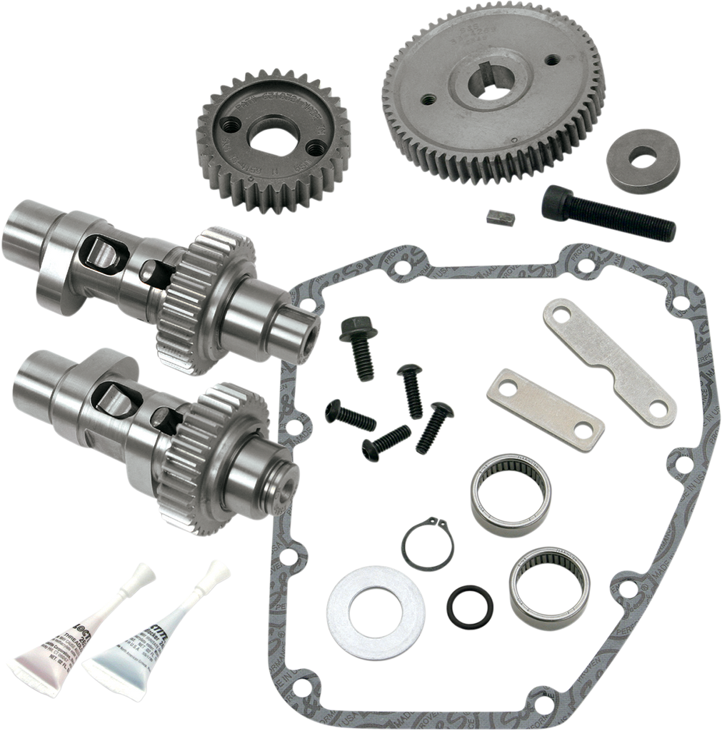 S&S CYCLE Camshaft Kit - Easy Start, 551 Gear Drive for Twin Cam 2007-2017 (Part 106-5737)