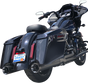 S&S Cycle Shadow Muffler Kit, Black, for 2009-2016 FL Models, 550-0831