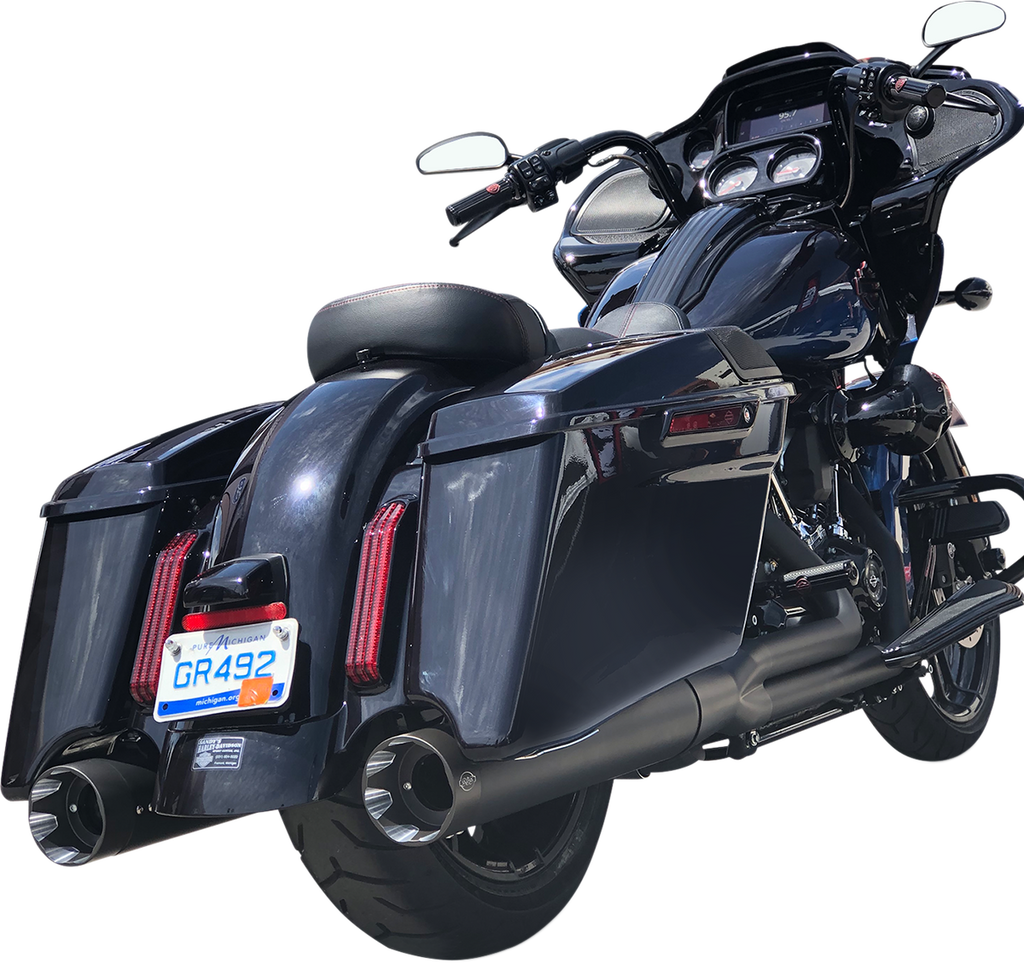S&S CYCLE Shadow Muffler Kit - Black - '99-'08 FL 550-0830