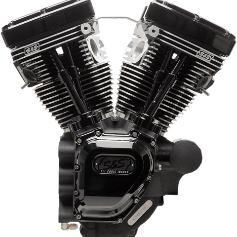 S&S CYCLE T111 Long Block Engine – Black for Touring Models (Part 310-0834A)