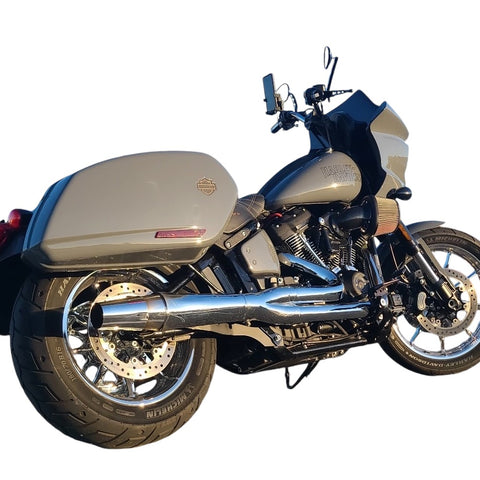 THUNDERHEADER 1325X – 2025 M8 Softail – X-SERIES STANDARD 2-INTO-1 Exhaust w/Heat Shields – Fits Low Rider ST & Heritage – Chrome - Team Dream Rides