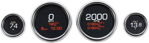 Dakota Digital MLX-8404 4-Gauge Digital Instrumentation Kit with Chrome Bezel