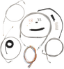 LA CHOPPERS Handlebar Cable/Brake Line Kit - Complete - 12" - 14" Handlebars - Stainless LA-8220KT2-13 - Team Dream Rides