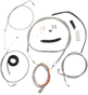 LA CHOPPERS Handlebar Cable/Brake Line Kit - Complete - 12" - 14" Handlebars - Stainless LA-8320KT2B-13 - Team Dream Rides