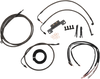 LA CHOPPERS Handlebar Cable/Brake Line Kit - Complete - 12" - 14" Handlebars - Midnight LA-8012KT2-13M - Team Dream Rides