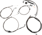 LA CHOPPERS Handlebar Cable/Brake Line Kit - 15" - 17" Ape Hanger Handlebars - Midnight LA-8006KT-16M - Team Dream Rides