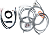 LA CHOPPERS Handlebar Cable/Brake Line Kit - Complete - 18" - 20" Handlebars - Stainless LA-8053KT2-19 - Team Dream Rides
