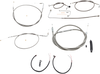 LA CHOPPERS Handlebar Cable/Brake Line Kit - Complete - 12" - 14" Handlebars - Stainless LA-8151KT2A-13 - Team Dream Rides