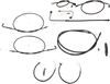 LA CHOPPERS Handlebar Cable/Brake Line Kit - Complete - 12" - 14" Handlebars - Midnight LA-8151KT2A-13M - Team Dream Rides