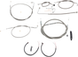 LA CHOPPERS Handlebar Cable/Brake Line Kit - Complete - 15" - 17" Handlebars - Stainless LA-8151KT2A-16 - Team Dream Rides