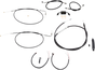 LA CHOPPERS Handlebar Cable/Brake Line Kit - Complete - 12" - 14" Handlebars - Black Vinyl LA-8211KT2-13B - Team Dream Rides