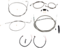 LA CHOPPERS Handlebar Cable/Brake Line Kit - Complete - 12" - 14" Handlebars - Stainless LA-8211KT2-13 - Team Dream Rides