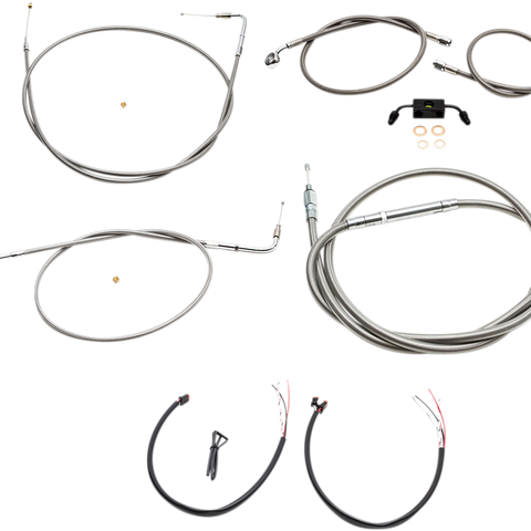 LA CHOPPERS Handlebar Cable/Brake Line Kit - Complete - 12