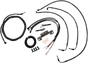 LA CHOPPERS Handlebar Cable/Brake Line Kit - Complete - 12" - 14" Handlebars - Midnight LA-8055KT2-13M - Team Dream Rides