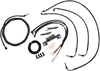 LA CHOPPERS Handlebar Cable/Brake Line Kit - Complete - 18" - 20" Handlebars - Midnight LA-8055KT2-19M - Team Dream Rides