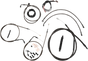 LA CHOPPERS Handlebar Cable/Brake Line Kit - Complete - 12" - 14" Handlebars - Midnight LA-8122KT2-13M - Team Dream Rides