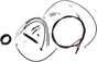 LA CHOPPERS Handlebar Cable/Brake Line Kit - Complete - 15" - 17" Handlebars - Black Vinyl LA-8152KT2-16B - Team Dream Rides