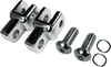 LA Choppers Chrome Foot Peg Relocator LA-7202-00 for Custom Motorcycle Comfort and Adjustability