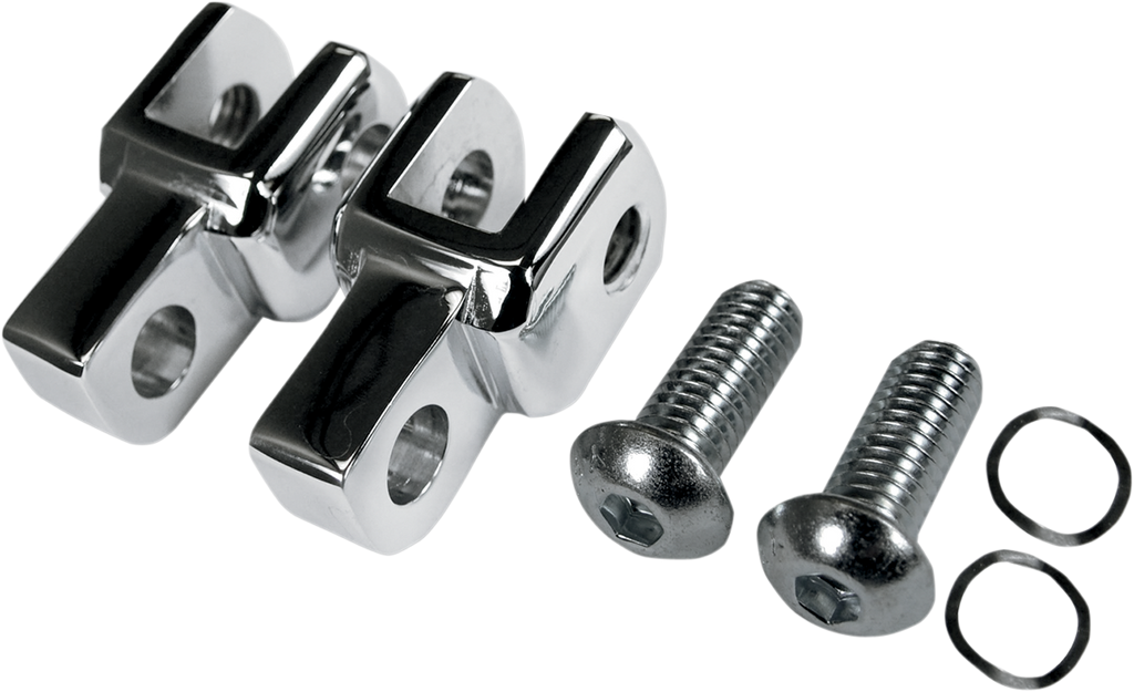 LA Choppers Chrome Foot Peg Relocator LA-7202-00 for Custom Motorcycle Comfort and Adjustability