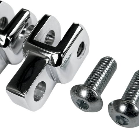 LA Choppers Chrome Foot Peg Relocator LA-7202-00 for Custom Motorcycle Comfort and Adjustability